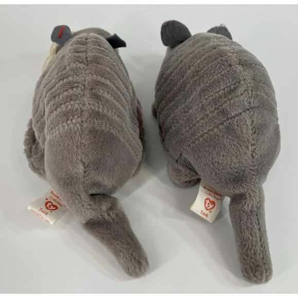 Ty Beanie Babies Bundle (2pcs) Of Tank The Armadillo - Picture 4 of 11